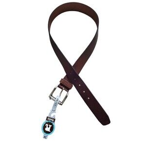 Relic Brown Leather Belt Tyler Stitchkeep Classic Chestnut Brown Men 34" NEW